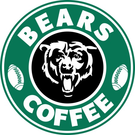 Chicago Bears starbucks coffee logo vinyl decal